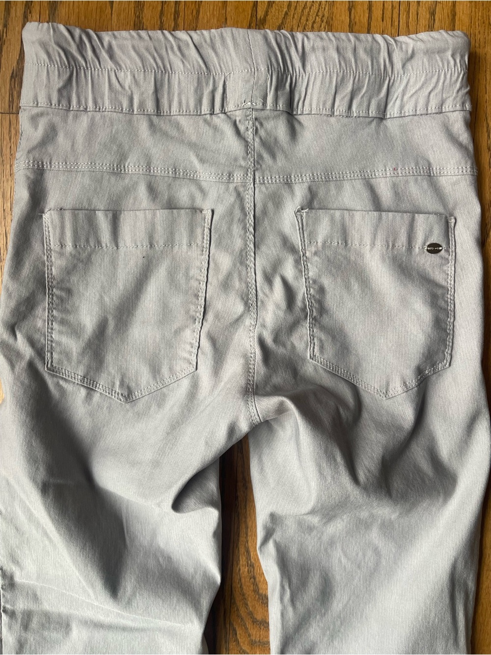 Bevy Flog Loren Light Gray Drawstring Straight Leg Pants Size 25 - Picture 7 of 9